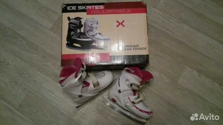Раздвижные ледовые коньки, в хорошем состоянии, ра