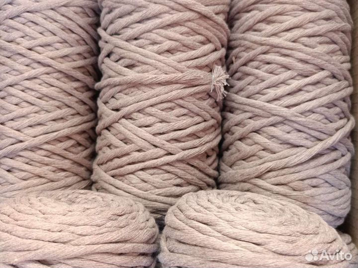 Хлопковый шпагат для вязания и плетения 4 мм