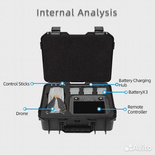 Большой противоударный кейс для DJI Air 2/2S