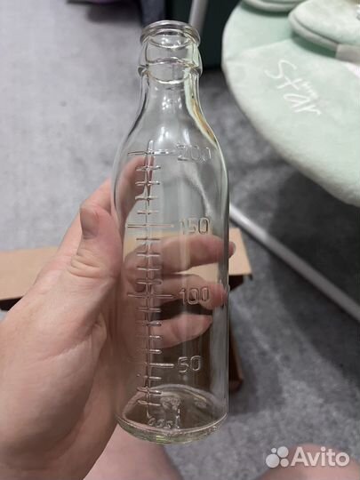 Стеклянные молочные бутылки 3 шт