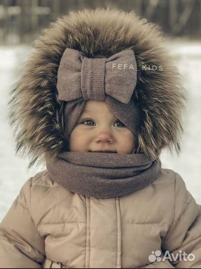 Новый комплект шапка и снуд