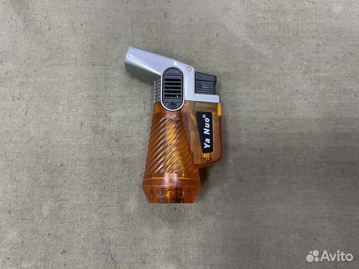 Зажигалка турбо два сопла Оранжевая