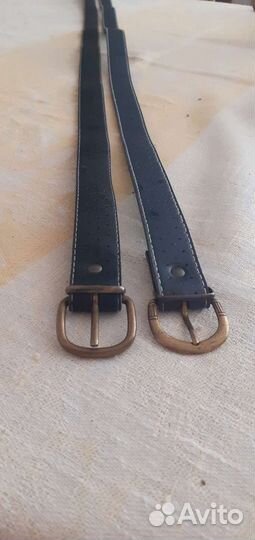 Два Ремня мужских из искусственной кожи