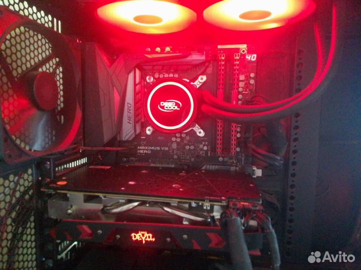 Игровой пк (i7 6700K+maximus viii+RX 590+16Гб+сжо)