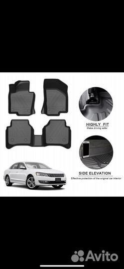 Коврики volkswagen passat 2012-2019