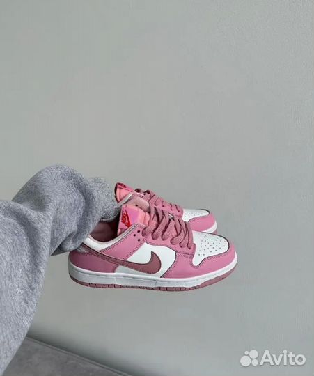 Nike dunk low 36-41 розовые данки