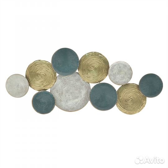 Декор настенный серо-золотой 114х48 см