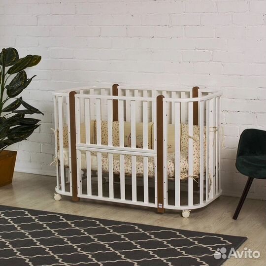 Кроватка детская + 2 матраса indigo brioni 4 в 1