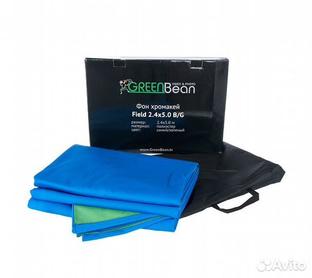 Фон хромакей GreenBean Field 2.4 х 7.0 B/G