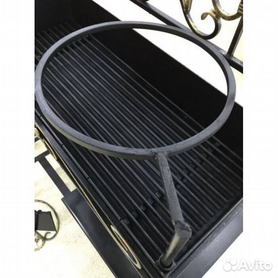 Мангал кованый с печкой под казан