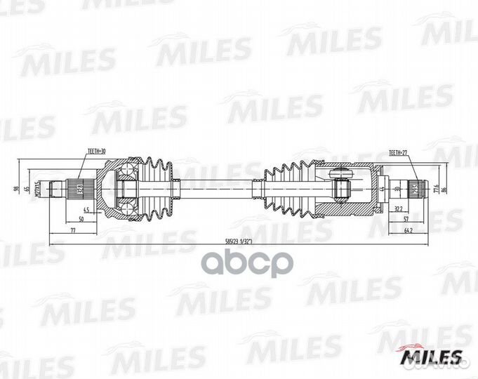 Привод в сборе BMW X5 E53 3.0-4.8 00-06 пер.лев