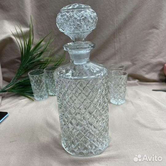 Графин штоф с рюмками СССР стекло (сзр)