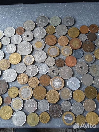 Монеты мира 100шт Есть Редкие