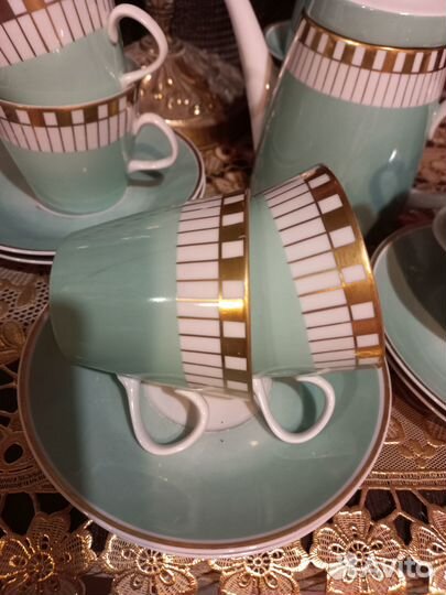 Сервиз чайный Tиффани с сусальным золотом-Lichte G