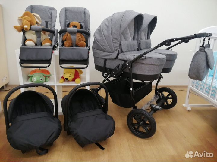 Коляска для двойни Mikado в наличии, новая