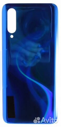 Задняя крышка для Xiaomi Mi 9 Lite Синяя (со скотч