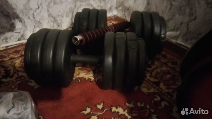 Гантели-штанга трансформер