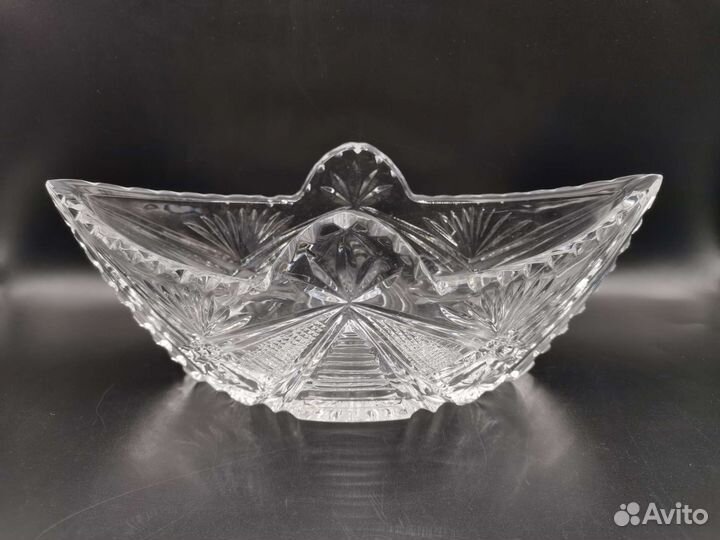 Конфетница Вазочка Ладья Хрусталь СССР