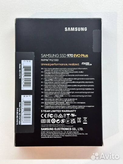 SSD накопитель Samsung 970 EVO Plus M.2 1 тб новый