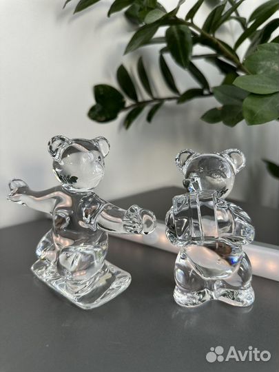 Статуэтки Baccarat медведи винтаж хрусталь