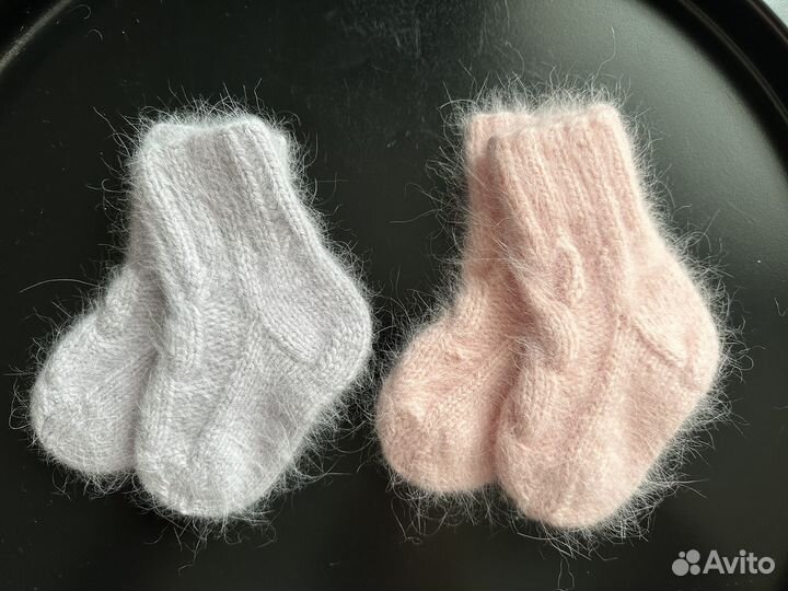 Шерстяные пуховые носки детские (пух норки)