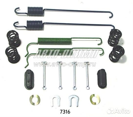 Установочный комплект колодок стояночного тормоза