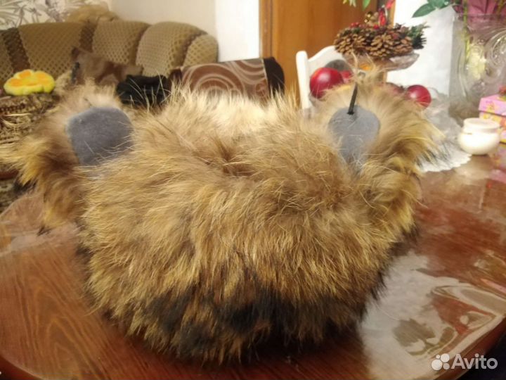 Шапка меховая зимняя мужская(волк)