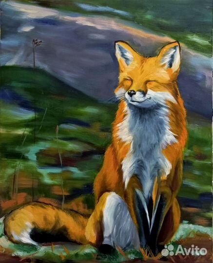 Картина маслом на холсте, животные