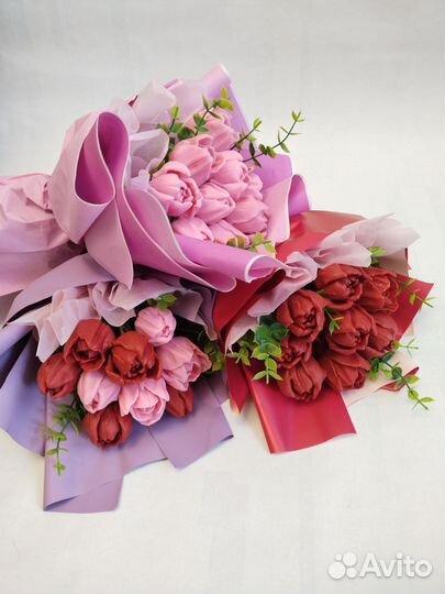 Тюльпаны из мыла