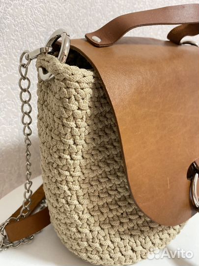 Сумка натуральная кожа коричневая