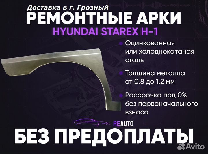 Ремонтные арки на Hyundai Starex H-1 передние