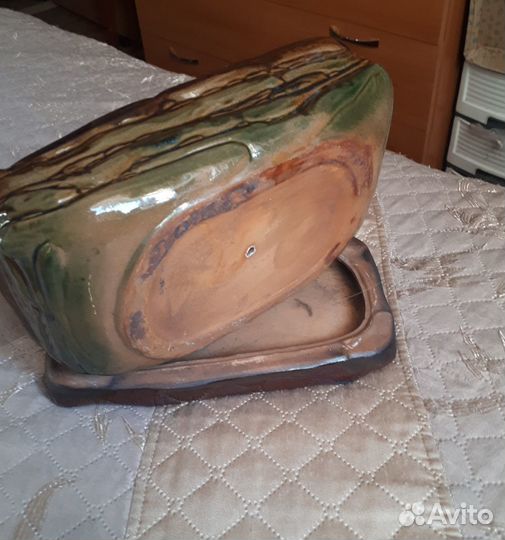 2 горшка керамических + 1 горш. пластиковый