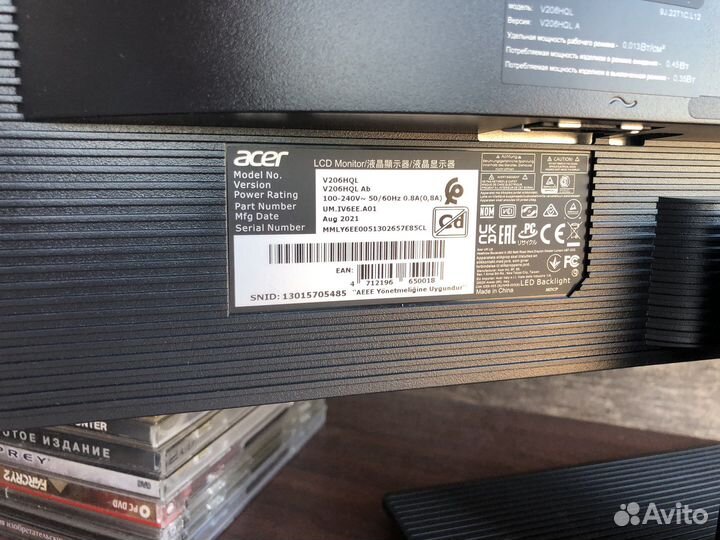 Монитор Acer v206hql