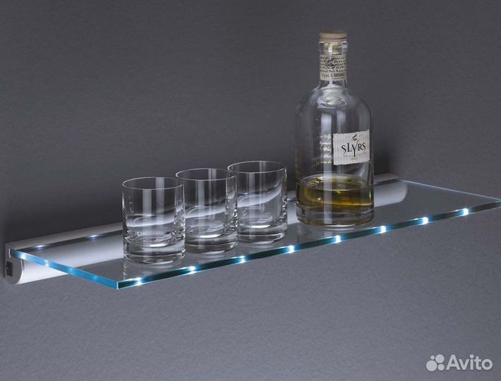 Стеклянные полочки на заказ