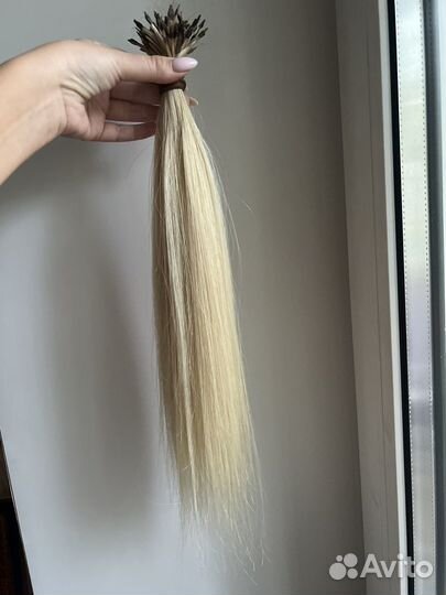Волосы для наращивания блонд б/у