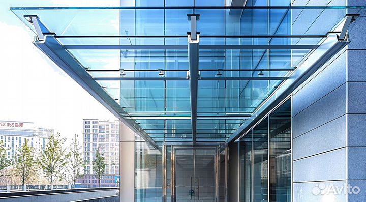 Стеклянные козырьки