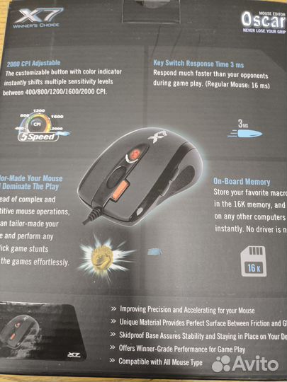 Мышь A4tech, x 7120 игровая