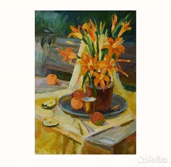 Картина маслом на холсте цветы