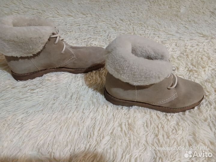 Женские полуботинки натуральная замша,мех
