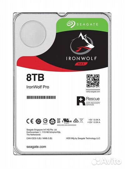 Жесткий диск Seagate IronWolf Pro ST8000NE001, NAS