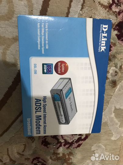 Новый D-Link adsl Modem DSL-200