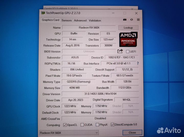 Игровой Asus TUF Ryzen 5/RX 560X 4 Gb/8 озу/SSD