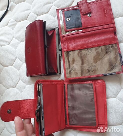 Кошельки женский портмоне мужской натур кожа