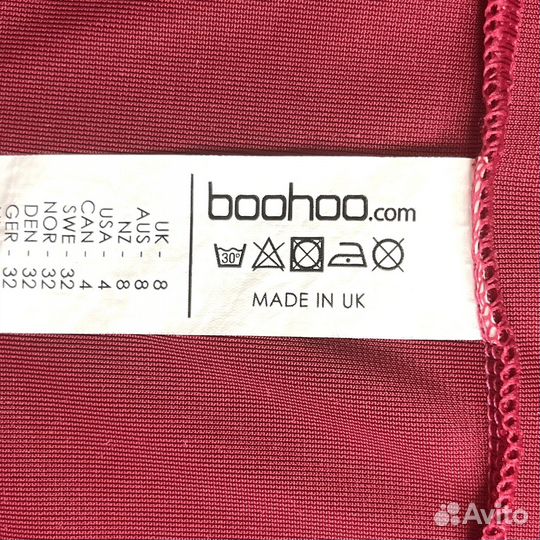Бархатное платье boohoo 42/44