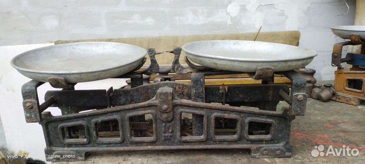 Весы рычажные СССР, чугунное и гири