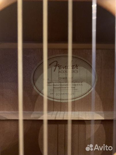 Акустическая гитара fender cd 140s nat