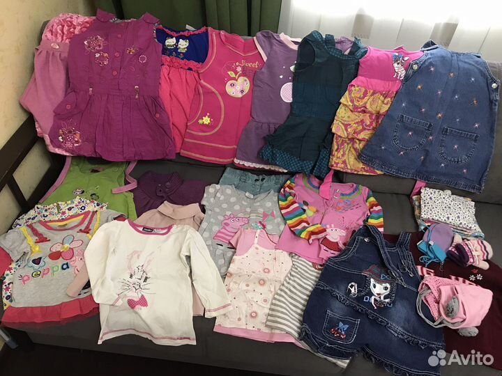Большой пакет одежды для девочки