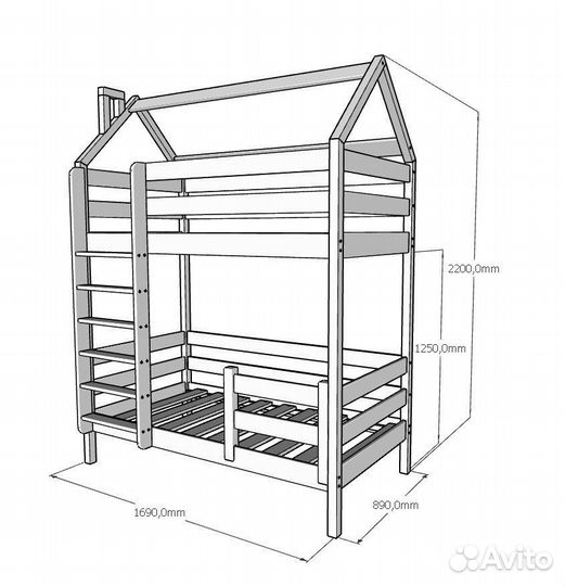 Детская подростковая кровать