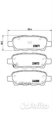 Колодки тормозные дисковые задн. infiniti EX 09