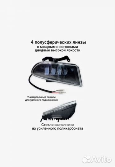 Светодиодные фара на Hyundai Accent 100w